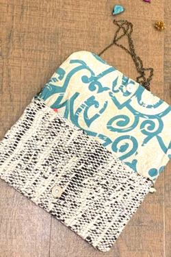 Cotton and art silk yarn handbag